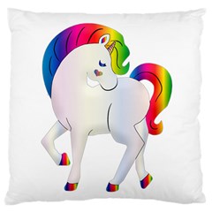 Rainbow Unicorn Unicorn Heart Standard Flano Cushion Case (two Sides) by Wegoenart