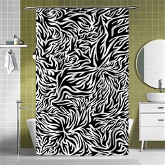 Flames Fire Pattern Digital Art Shower Curtain 48  X 72  (small)  by Pakrebo