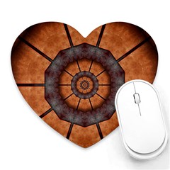 Abstract Kaleidoscope Texture Heart Mousepads by Pakrebo