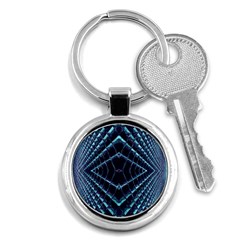 Sci Fi Texture Futuristic Design Key Chains (round)  by Pakrebo