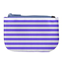 Lilac Purple Stripes Large Coin Purse by snowwhitegirl