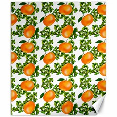 Citrus Tropical Orange White Canvas 8  X 10  by snowwhitegirl