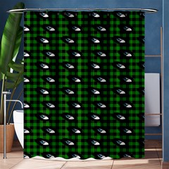 Eyes Green Plaid Shower Curtain 60  X 72  (medium)  by snowwhitegirl