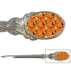 Halloween Treats Pattern Orange Letter Opener by snowwhitegirl