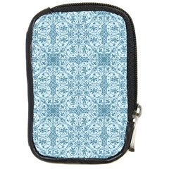 Ornamental Blue Compact Camera Leather Case by snowwhitegirl