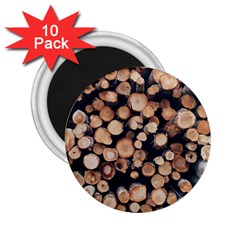 Wood Stick Piles 2 25  Magnets (10 Pack)  by snowwhitegirl