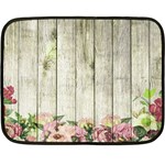 Floral Wood Wall Double Sided Fleece Blanket (Mini)  35 x27  Blanket Back