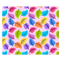 Colorful Leaves Double Sided Flano Blanket (small)  by snowwhitegirl