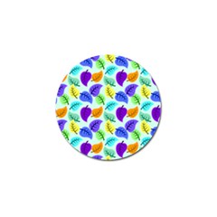 Colorful Leaves Blue Golf Ball Marker (10 Pack) by snowwhitegirl