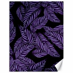 Tropical Leaves Purple Canvas 18  X 24  by snowwhitegirl