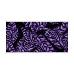 Tropical Leaves Purple Yoga Headband by snowwhitegirl