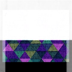 Blue Geometric Rectangular Jigsaw Puzzl by snowwhitegirl