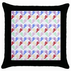 Colorful Cherubs White Throw Pillow Case (black) by snowwhitegirl