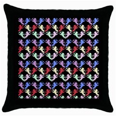 Colorful Cherubs Black Throw Pillow Case (black) by snowwhitegirl