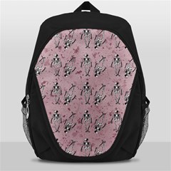 Skeleton Pink Background Backpack Bag by snowwhitegirl