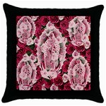 Guadalupe Roses Throw Pillow Case (Black) Front