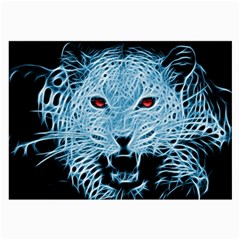 Animals Leopard Fractal Photoshop Large Glasses Cloth by Pakrebo