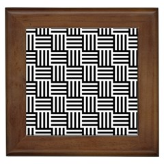 Black And White Basket Weave Framed Tiles by retrotoomoderndesigns