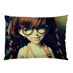 Red Braids Girl Old Pillow Case by snowwhitegirl