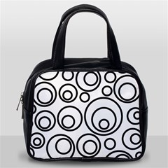 Abstract Black On White Circles Design White Classic Handbag (one Side) by LoolyElzayat