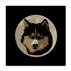 Husky Moon Tile Coasters by snowwhitegirl