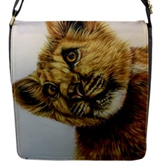 Lion Cub Flap Closure Messenger Bag (s) by ArtByThree