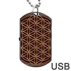 Flower Of Life Dog Tag Usb Flash (two Sides) by Sudhe