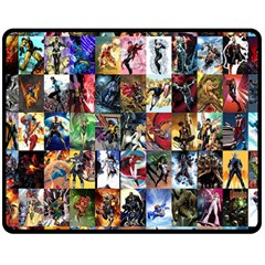 Comic Book Images Double Sided Fleece Blanket (medium)  by Sudhe