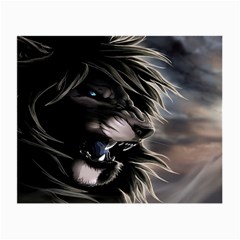 Angry Lion Digital Art Hd Small Glasses Cloth by Sudhe