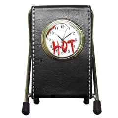 Hot Pen Holder Desk Clock by Sudhe