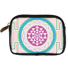 Mandala Design Arts Indian Digital Camera Leather Case by Sudhe