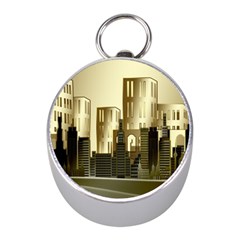 Architecture City House Mini Silver Compasses by Sudhe