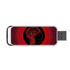 Artificial Intelligence Brain Think Portable Usb Flash (two Sides) by Sudhe