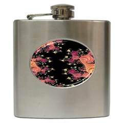 Fractal Fantasy Art Design Swirl Hip Flask (6 Oz) by Sudhe