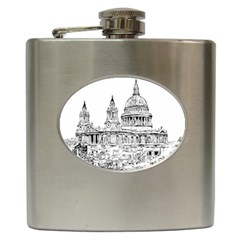 Line Art Architecture Church Hip Flask (6 Oz) by Sudhe