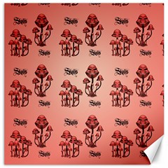 Funny Mushroom Pattern Canvas 20  X 20  by FantasyWorld7