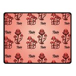 Funny Mushroom Pattern Fleece Blanket (Small) 50 x40  Blanket Front