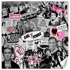 Feminism Collage  Canvas 16  X 16  by Valentinaart