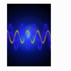 Light Shining Blue Frequency Sine Large Garden Flag (two Sides) by Pakrebo