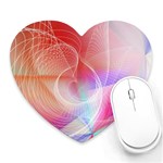 Background Nebulous Fog Rings Heart Mousepads Front