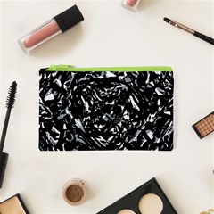 Dark Abstract Print Cosmetic Bag (xs) by dflcprintsclothing