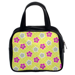 Traditional Patterns Plum Classic Handbag (two Sides) by Mariart