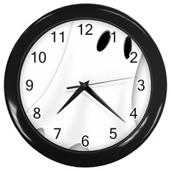 Ghost Boo Halloween Spooky Haunted Wall Clock (black) by Sudhe