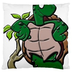 Amphibian Animal Cartoon Reptile Large Flano Cushion Case (two Sides) by Sudhe