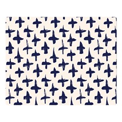 Pattern Ink Blue Navy Crosses Grunge Flesh And Navy Pattern Ink Crosses Grunge Flesh Beige Background Double Sided Flano Blanket (large)  by genx