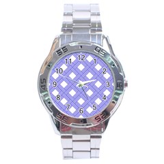 Textile Cross Seamless Pattern Stainless Steel Analogue Watch by Pakrebo