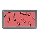 Funny Bacon Slices Pattern infidel vintage red meat background  Memory Card Reader (Mini) Front