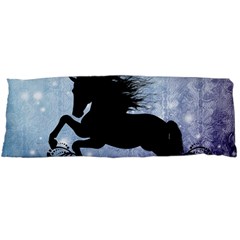 Wonderful Black Horse Silhouette On Vintage Background Body Pillow Case (dakimakura) by FantasyWorld7