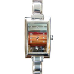 Taiko Drum Rectangle Italian Charm Watch by Riverwoman