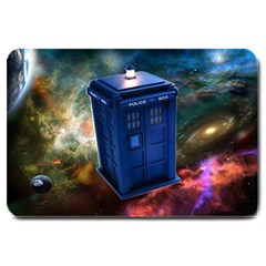 The Police Box Tardis Time Travel Device Used Doctor Who Large Doormat  by Sudhe